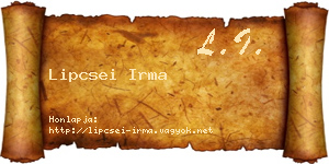 Lipcsei Irma névjegykártya