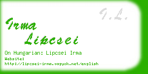 irma lipcsei business card